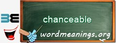 WordMeaning blackboard for chanceable